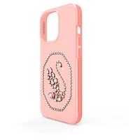 Smartphone case, Swan, iPhone® 13, Pale pink by SWAROVSKI