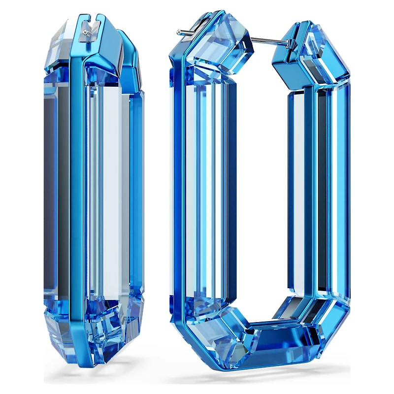 Lucent hoop earrings, Statement, Octagon shape