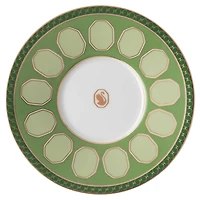 Signum coffee cup with saucer, Porcelain, Green by SWAROVSKI