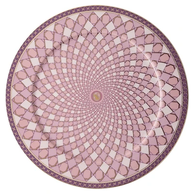 Signum service plate, Porcelain, Pink by SWAROVSKI