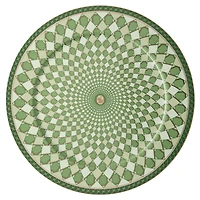 Signum service plate, Porcelain, Green by SWAROVSKI