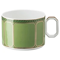 Signum cup with saucer, Porcelain, Green by SWAROVSKI