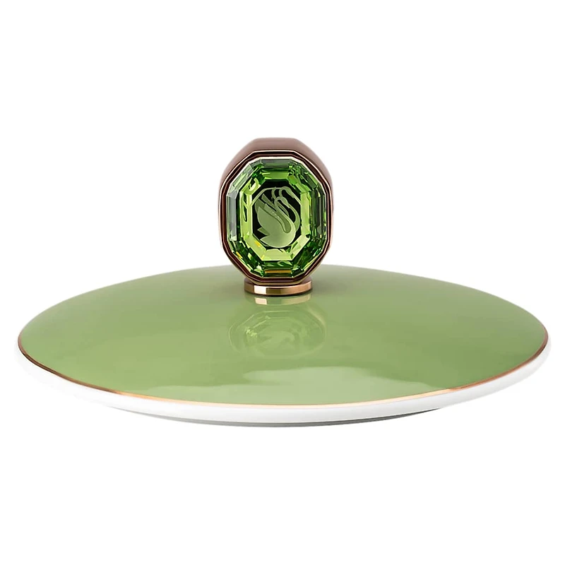 Signum mug with lid, Porcelain, Green by SWAROVSKI