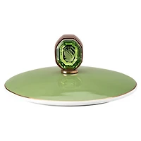 Signum mug with lid, Porcelain, Green by SWAROVSKI