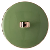 Signum mug with lid, Porcelain, Green by SWAROVSKI