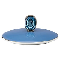 Signum mug with lid, Porcelain, Blue by SWAROVSKI