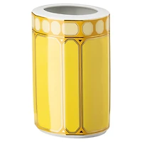 Signum vase, Porcelain, Medium, Yellow by SWAROVSKI