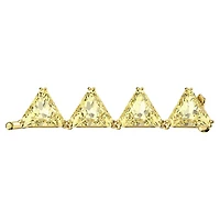 Matrix extender, Triangle cut, Yellow, Gold-tone plated by SWAROVSKI