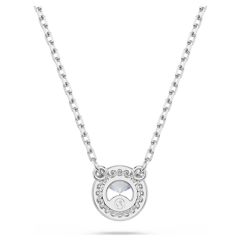 Una Angelic pendant, Round cut, Pavé, White
