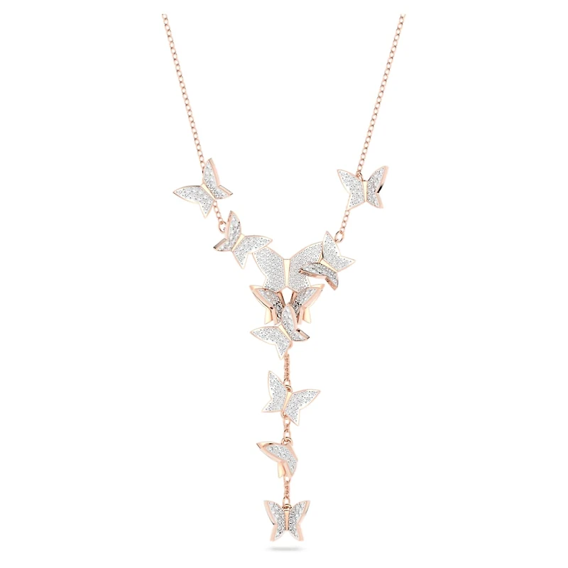 Idyllia Lilia Y necklace, Butterfly, White