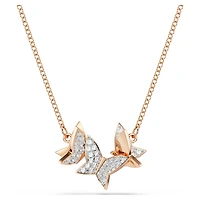 Idyllia Lilia necklace, Butterfly, White