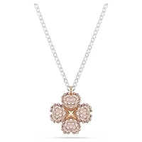 Latisha pendant, Flower, Pink, Mixed metal finish by SWAROVSKI