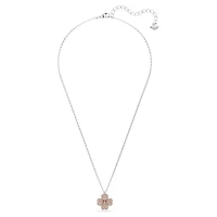 Latisha pendant, Flower, Pink, Mixed metal finish by SWAROVSKI