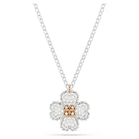 Latisha pendant, Flower, Pink, Mixed metal finish by SWAROVSKI