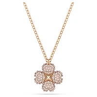 Latisha pendant, Flower, Pink, Rose gold-tone plated by SWAROVSKI