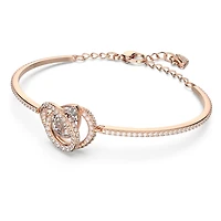 Generation bangle, White, Rose gold-tone plated by SWAROVSKI