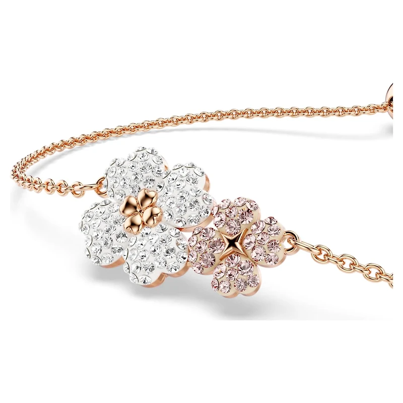 Latisha bracelet, Flower, Multicoloured, Rose gold-tone plated by SWAROVSKI