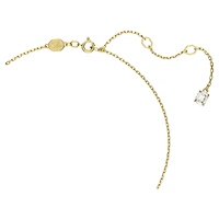 Stilla pendant, Round cut, White, Gold-tone plated by SWAROVSKI