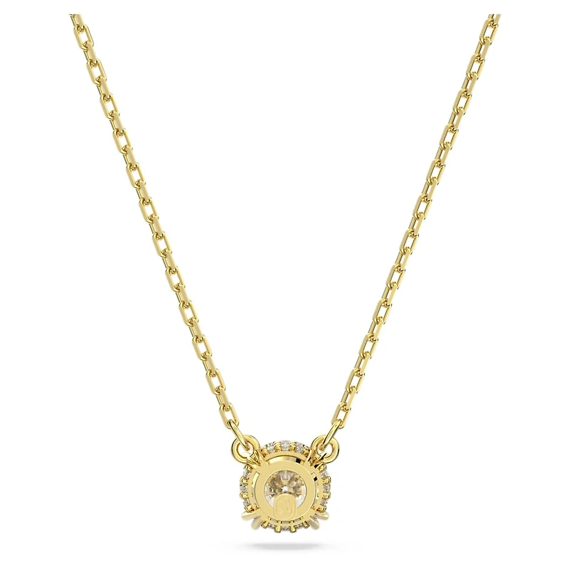 Stilla pendant, Round cut, White, Gold-tone plated by SWAROVSKI