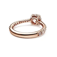 Stilla cocktail ring, Round cut, Pavé, White