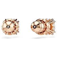 Stilla stud earrings, Round cut, White