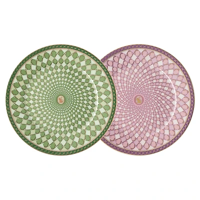 Signum plate set, Porcelain, Medium, Multicoloured by SWAROVSKI