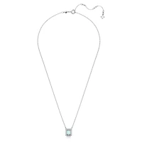 Una necklace, Octagon cut, Blue, Rhodium plated by SWAROVSKI