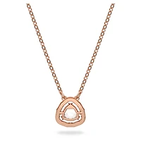 Millenia necklace, Trilliant cut, White, Rose gold-tone plated by SWAROVSKI