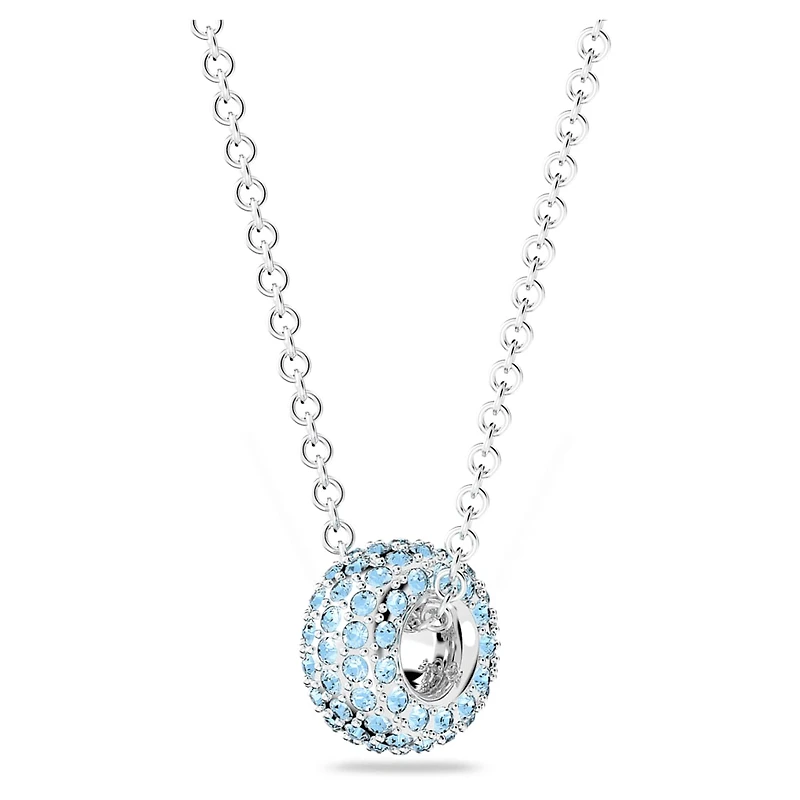 Dextera pendant, Blue, Rhodium plated by SWAROVSKI