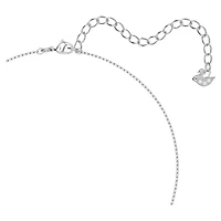 Una necklace, Clover, Blue, Rhodium plated by SWAROVSKI