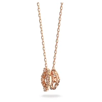 Una necklace, Clover, White, Rose gold-tone plated by SWAROVSKI