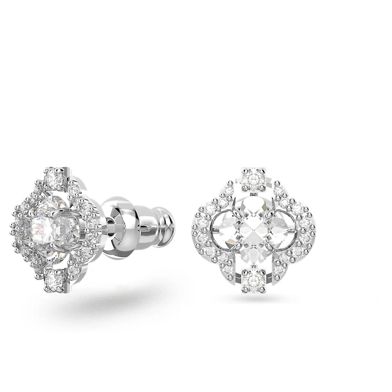 Una set, Mixed cuts, White, Rhodium plated by SWAROVSKI