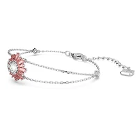 Idyllia bracelet, Mixed cuts, Sun, Pink, Rhodium plated by SWAROVSKI