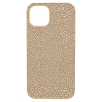 High smartphone case, iPhone® 13, Gold tone by SWAROVSKI