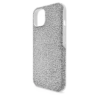 High smartphone case, iPhone® 13, Silver Tone by SWAROVSKI