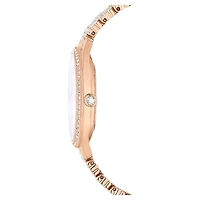 Attract watch, Swiss Made, Full pavé, Crystal bracelet, Rose gold tone, Rose gold-tone finish by SWAROVSKI