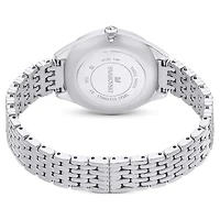 Attract watch, Swiss Made, Full pavé, Crystal bracelet, Silver tone, Stainless steel by SWAROVSKI