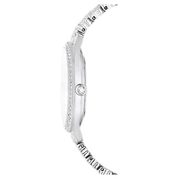 Attract watch, Swiss Made, Full pavé, Crystal bracelet, Silver tone, Stainless steel by SWAROVSKI