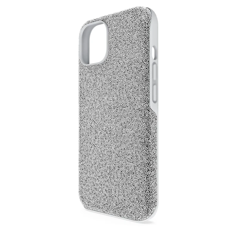 High smartphone case, iPhone® 14, Silver tone by SWAROVSKI