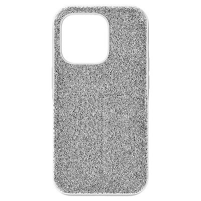 High smartphone case, iPhone® 14 Pro, Silver Tone by SWAROVSKI