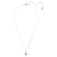 Stilla Attract pendant, Green, Rhodium plated by SWAROVSKI