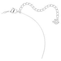 Stilla Attract pendant, Green, Rhodium plated by SWAROVSKI