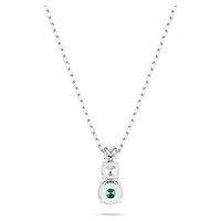 Stilla Attract pendant, Green, Rhodium plated by SWAROVSKI