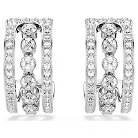 Hyperbola hoop earrings, White