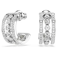 Hyperbola hoop earrings, White