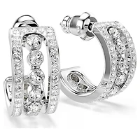 Hyperbola hoop earrings, White