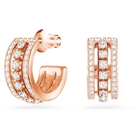 Hyperbola hoop earrings, White