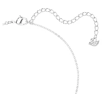 Una necklace, Round cut, Oval shape, Blue, Rhodium plated by SWAROVSKI