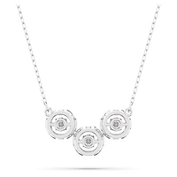Una necklace, Round cut, White, Rhodium plated by SWAROVSKI