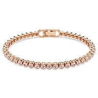 Imber Emily Tennis bracelet, Round cut, Pink, Rose gold-tone plated by SWAROVSKI